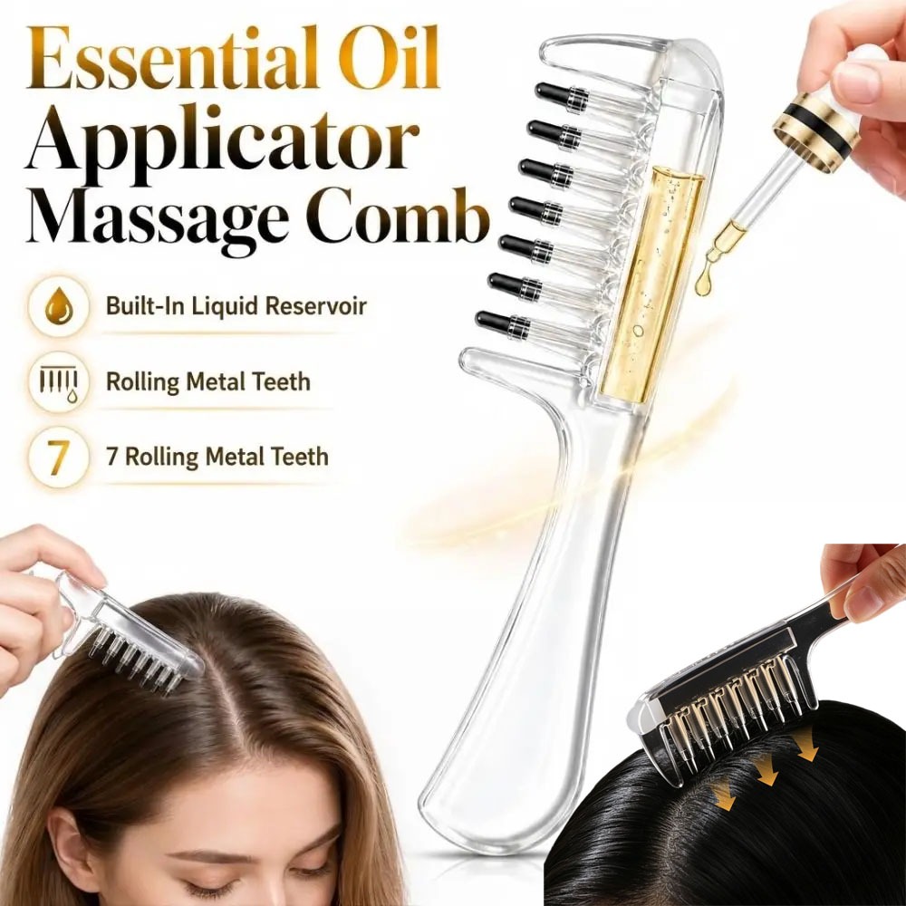 Root Stimulator Liquid - Pente Massageador Aplicador para Couro Cabeludo,